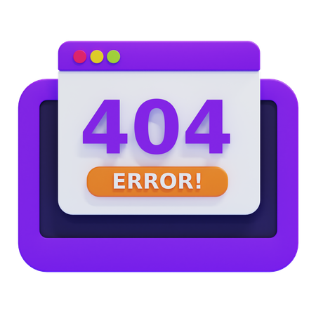 WEB ERROR  3D Icon