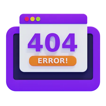 WEB ERROR  3D Icon