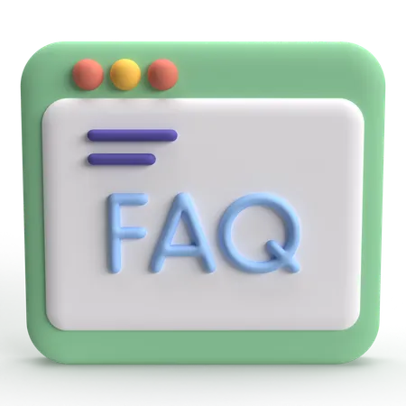 Web FAQ  3D Icon