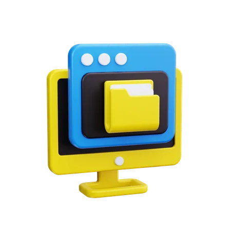 ウェブフォルダ  3D Icon