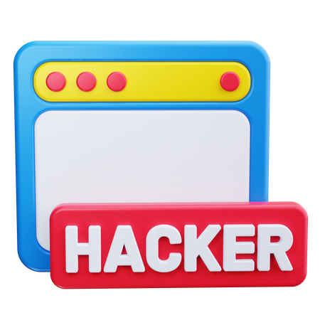 Web Hacker  3D Icon