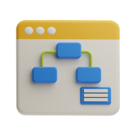 Web Hierarchy  3D Icon