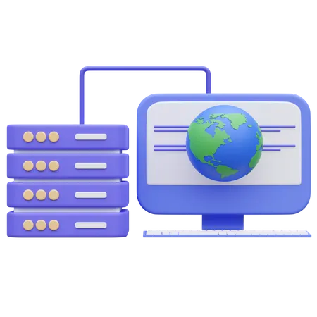 Web Hosting And Cloud Service 3 D Illustration 3D Icon