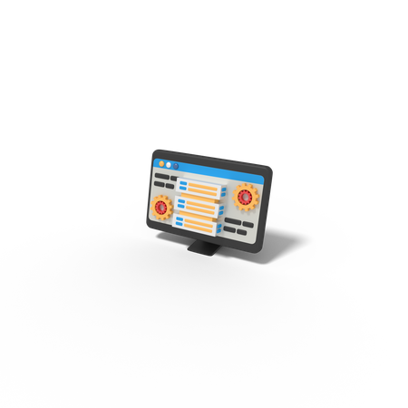 Web Hosting Service 3D Icon