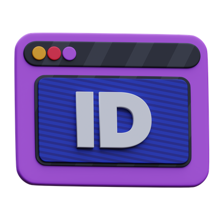 Web Id  3D Icon