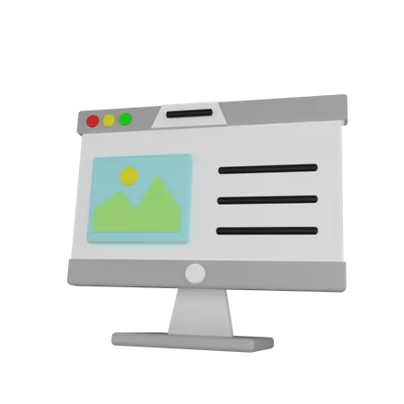 Web Image 3D Icon