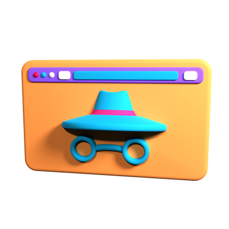 Web Incognito  3D Icon