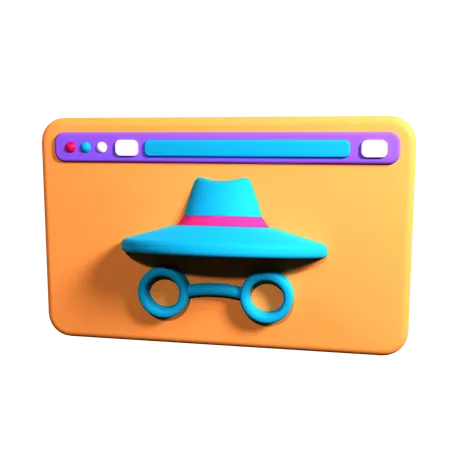 Web Incognito  3D Icon