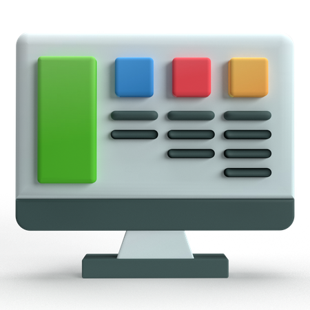 Web Interface  3D Icon