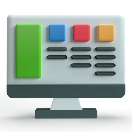Web Interface  3D Icon