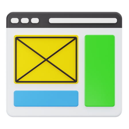 Web Layout  3D Icon