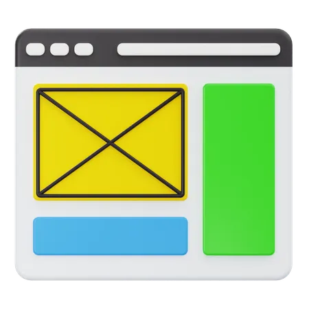 Web Layout  3D Icon