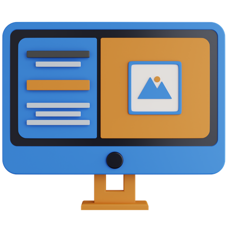 Web Layout  3D Icon