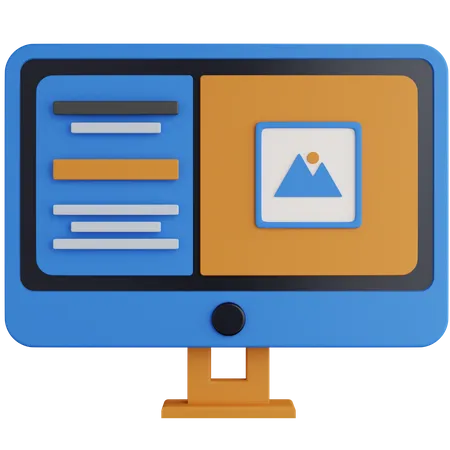 Web Layout  3D Icon