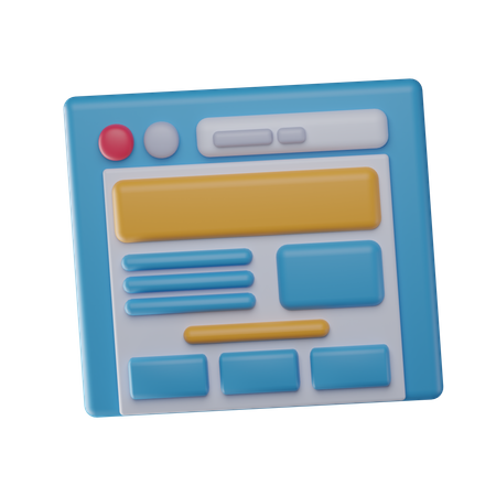 Web Layout  3D Icon