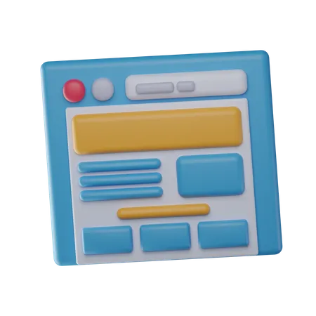 Web Layout  3D Icon