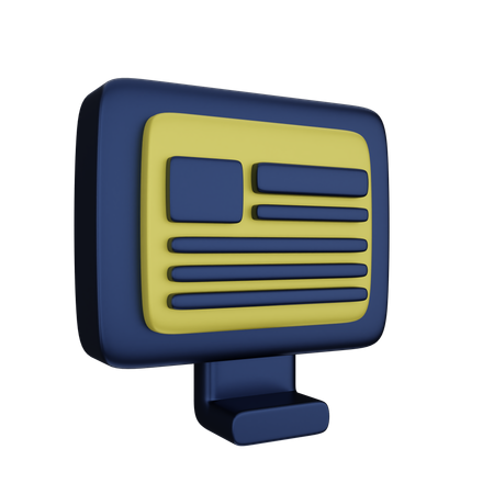 Web Layout  3D Icon