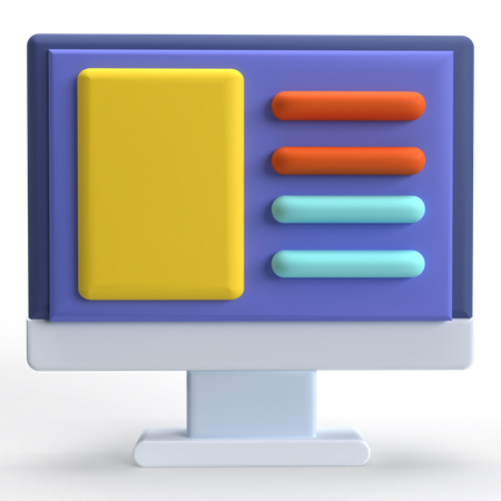 Web Layout  3D Icon