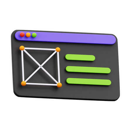 Web Layout  3D Icon