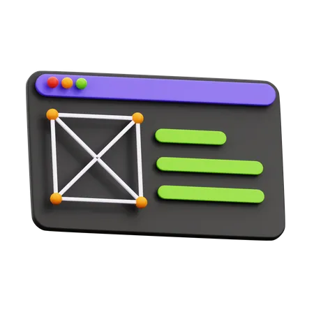 Web Layout  3D Icon