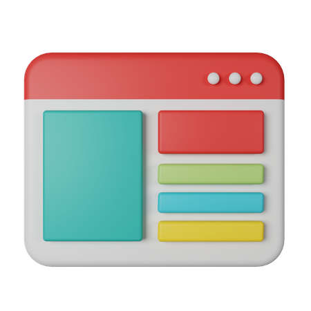 Web Layout  3D Icon