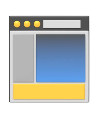 Web Layout  3D Icon