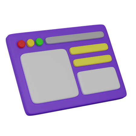 Web Layout  3D Icon