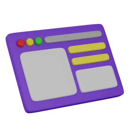 Web Layout  3D Icon