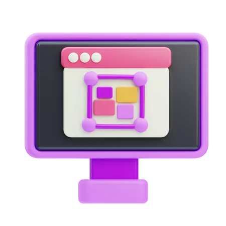 Web Layout  3D Icon