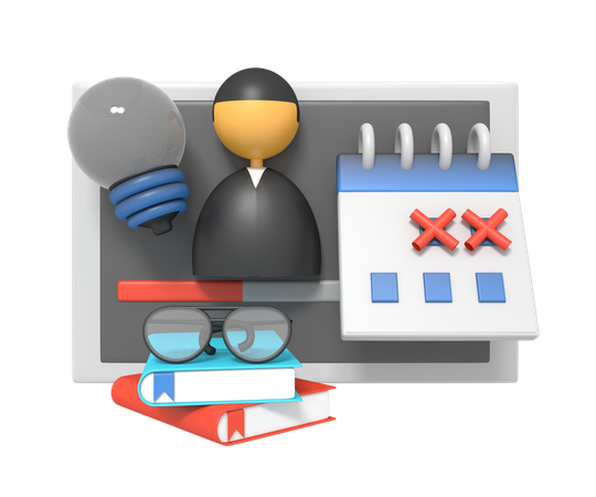 Web learning  3D Icon