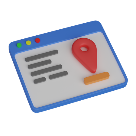 Web Location  3D Icon