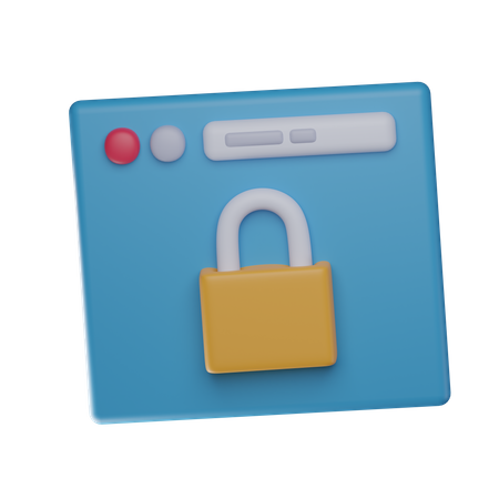 Web Lock  3D Icon