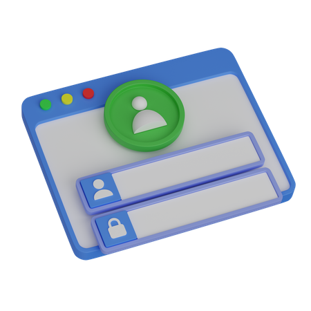 Web Login  3D Icon