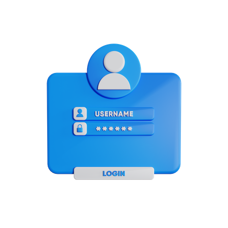 Web Login  3D Icon