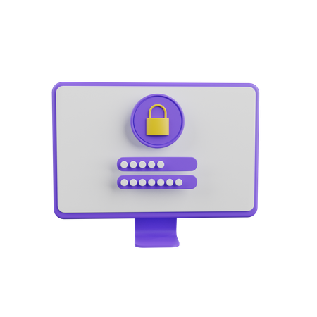 Web Login Security  3D Icon