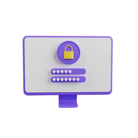 Web Login Security  3D Icon