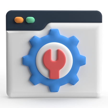 Web Maintenance  3D Icon