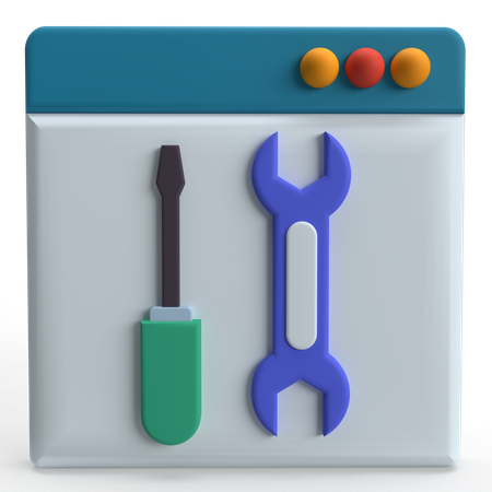 Web Maintenance  3D Icon