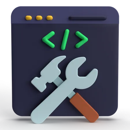 Web Maintenance  3D Icon