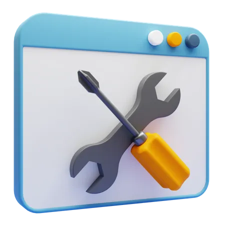 Web Maintenance  3D Icon