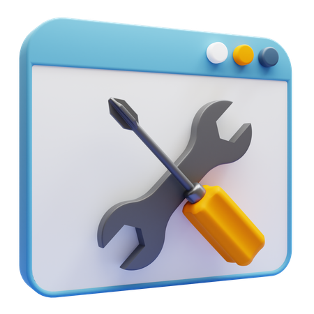 Web Maintenance  3D Icon