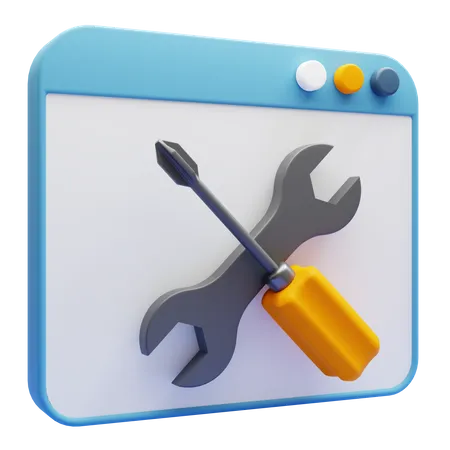 Web Maintenance 3D Icon