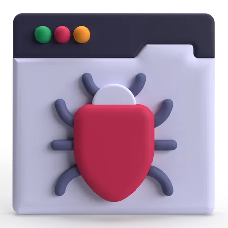 Web Malware  3D Icon