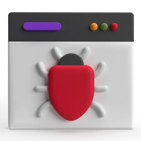 Web Malware  3D Icon