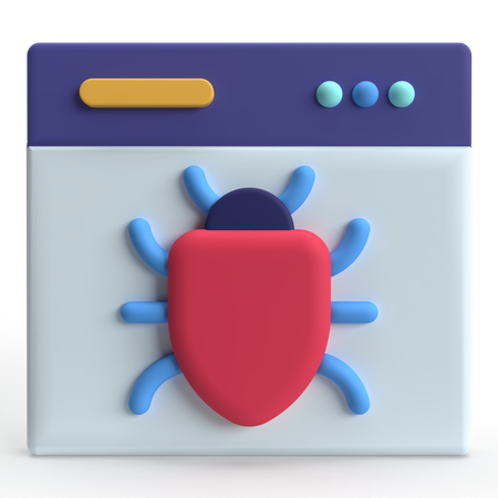 Web Malware  3D Icon