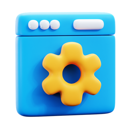 Web management  3D Icon