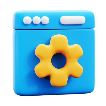 Web management  3D Icon