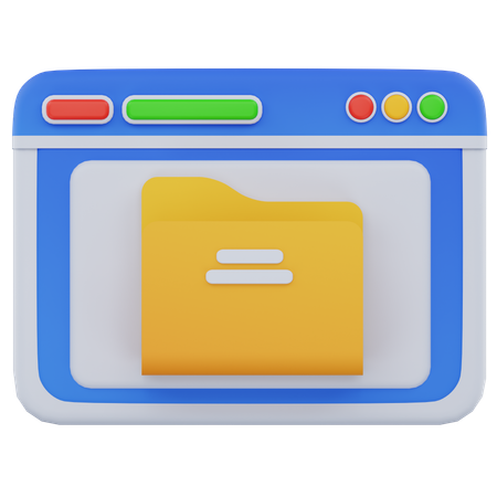 Web Management  3D Icon