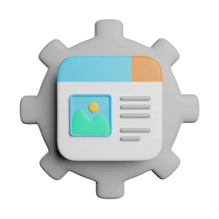 Web Management  3D Icon