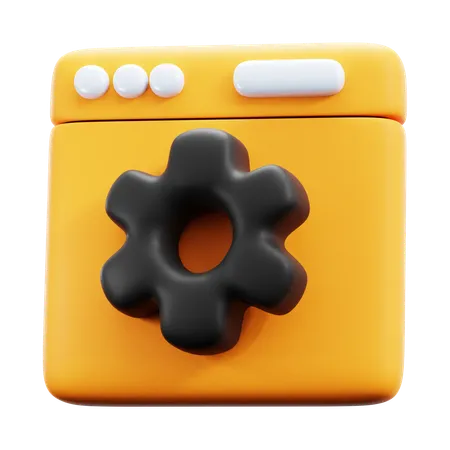 Web management  3D Icon